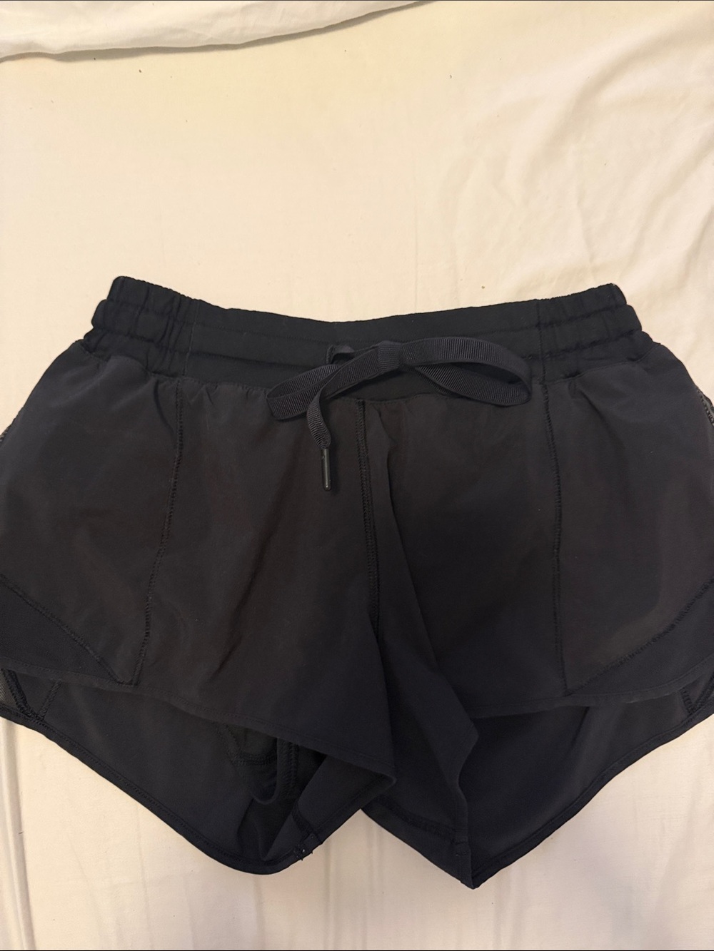 lululemon athletica Women's Black Layered Running Shorts s 6 reg. Shirt running